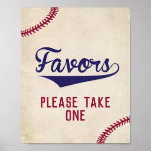 Baseball Themed Baby Shower Favours Take One Sign