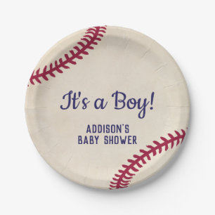Baseball Themed Baby Shower Paper Plates