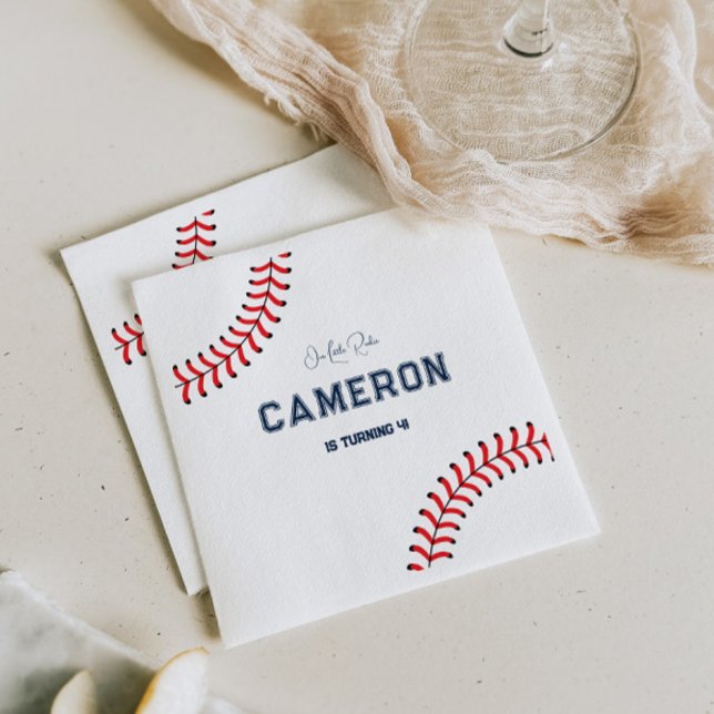Baseball Themed Birthday  Napkin (Creator Uploaded)