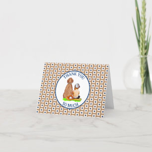 Baseball Themed Boy's Baby Shower Thank You Card