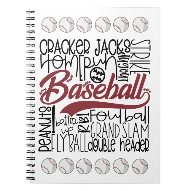 Baseball Themed Notebook (Front)