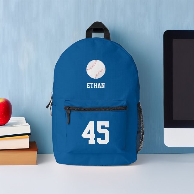 Baseball Themed Personalised  Printed Backpack (Creator Uploaded)