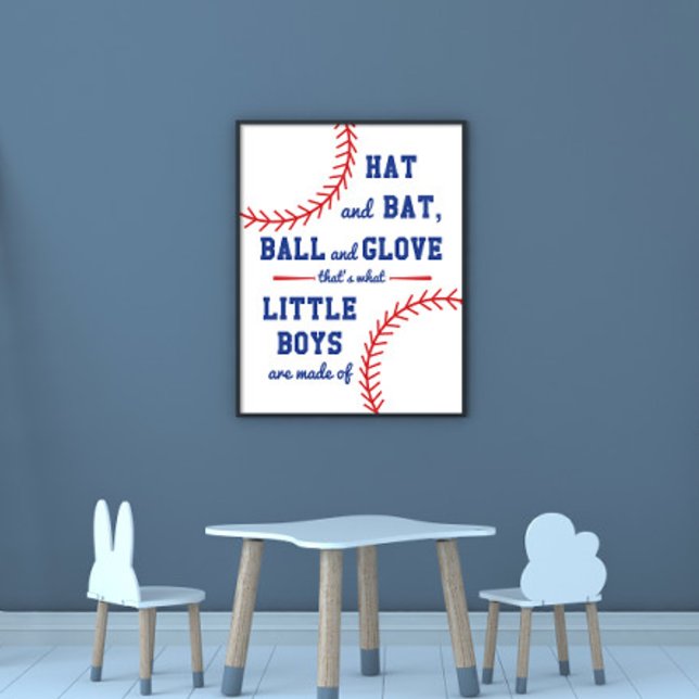 Baseball Themed What Little Boys Are Made Of  Poster (Creator Uploaded)