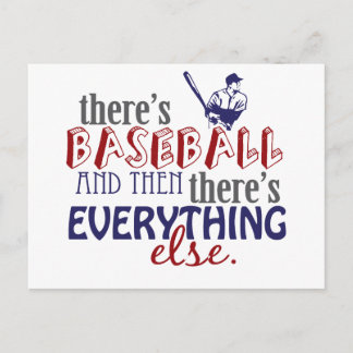 baseball then eleverything else postcard