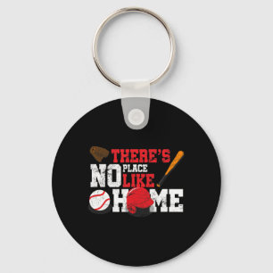 Baseball There's No Place Like Home Ball Bat Glov Key Ring