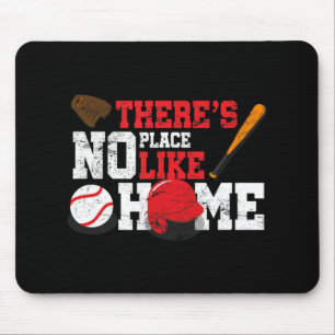 Baseball There's No Place Like Home Ball Bat Glov Mouse Pad