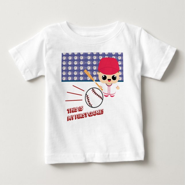 Baseball This is my First Game  Baby T-Shirt (Front)