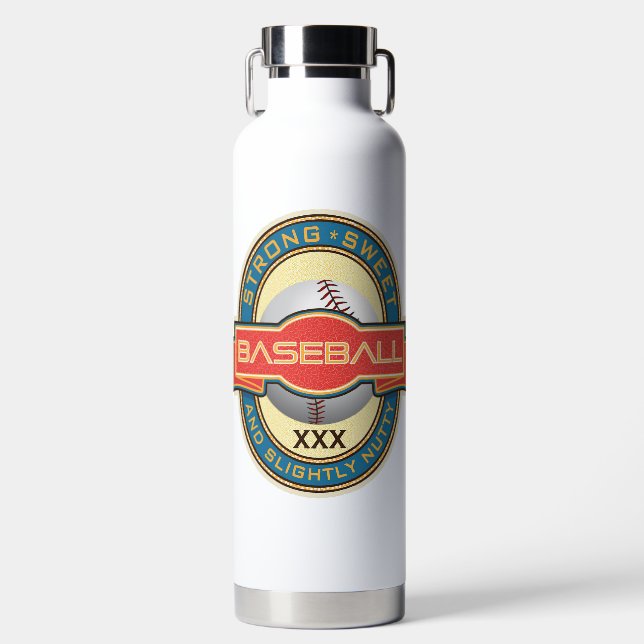 Baseball Thor Copper Vacuum Insulated Bottle (Front)