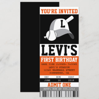 BASEBALL TICKET INVITATION