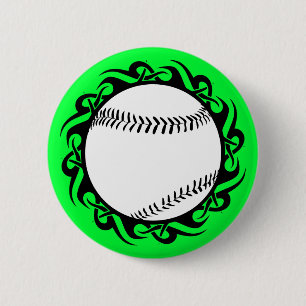 baseball. tribal. 6 cm round badge