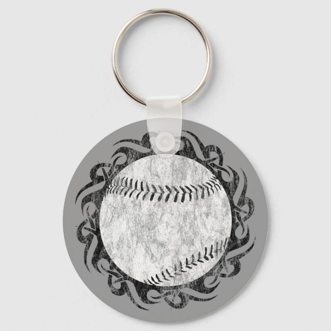baseball. tribal. key ring (Front)