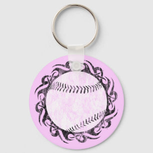 baseball. tribal. key ring