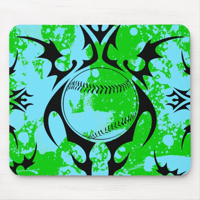 baseball. tribal. mouse pad (Front)