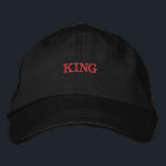 Baseball Trucker Hats Embroidered Caps Visor Hats<br><div class="desc">King Text Name Black Colour Embroidered Hats or Caps,  Font Name is Century.

Style type is Alternative Apparel Basic Adjustable Cap,  Colour type is Black.</div>