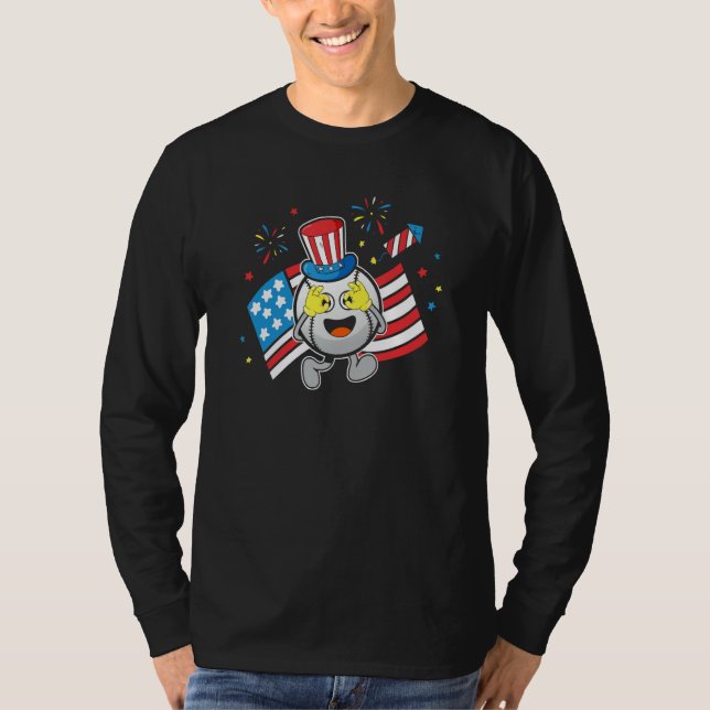 Baseball Uncle Sam Griddy Dance  4th of July T-Shirt (Front)