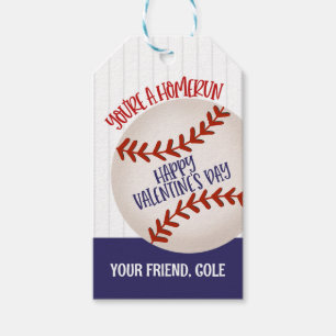 Baseball Valentine Card Favour Tag