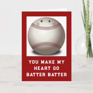 BASEBALL VALENTINE HOLIDAY CARD