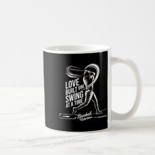 Baseball Valentine Love Built One Swing At A Time Coffee Mug