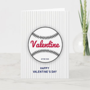 Baseball Valentine Of Year Card