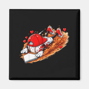 Baseball valentine's day drip ice cream team magnet
