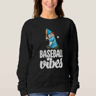 Baseball Vibes Gnome  Baseball Game Celebration Wo Sweatshirt