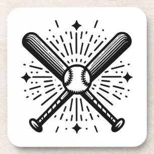 baseball vintage coaster