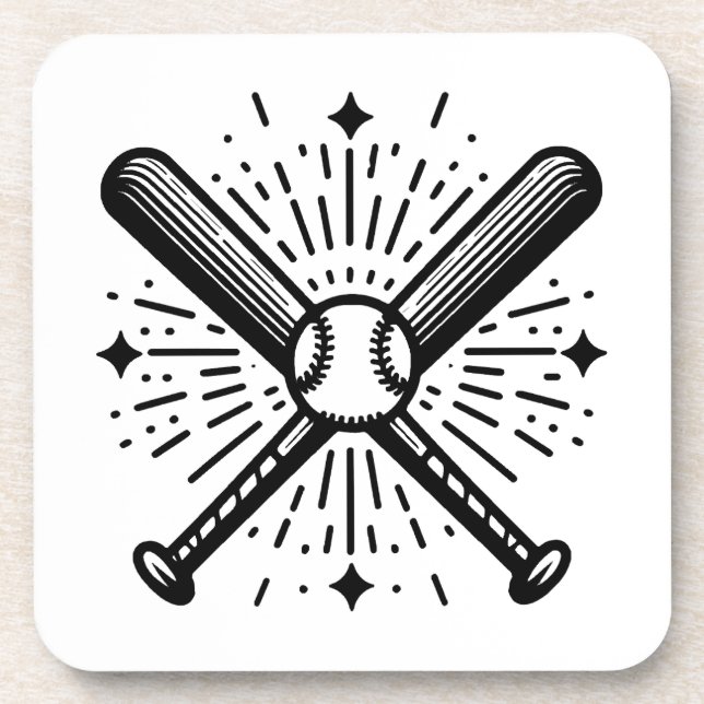 baseball vintage coaster (Front)