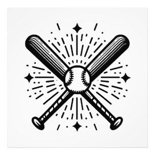 baseball vintage photo print
