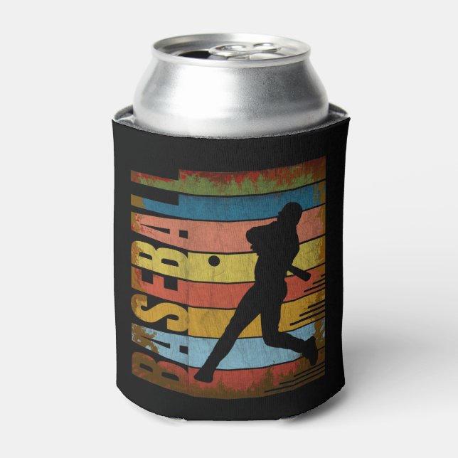 BASEBALL VINTAGE STYLE CAN COOLER (Can Front)
