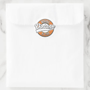 Baseball vintage style logo. classic round sticker