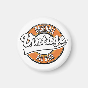Baseball vintage style logo. magnet
