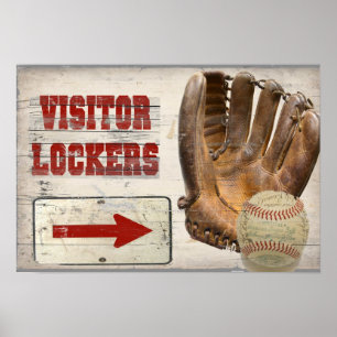 Baseball Visitor Locker Poster