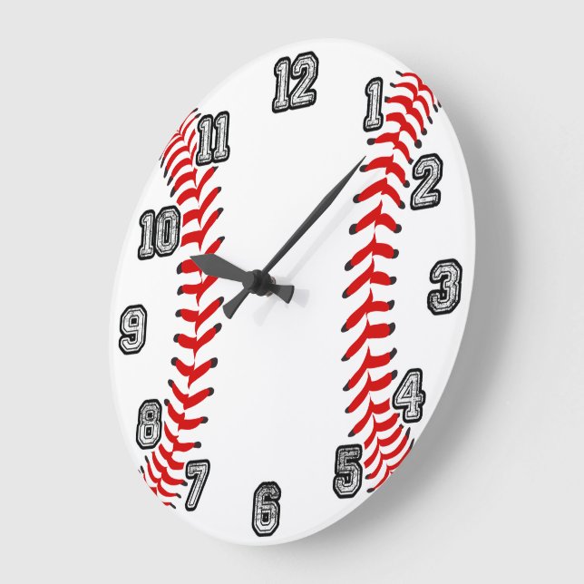 Baseball Wall Clock (Angle)