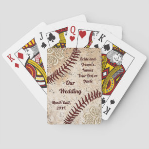 Baseball Wedding Gifts or Baseball Wedding Favours Playing Cards