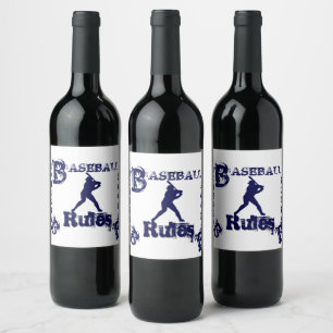 Baseball Wine Label
