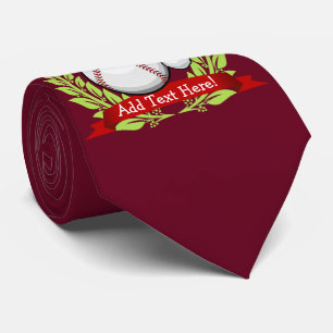 Baseball With A Christmas Style Santa Hat Tie