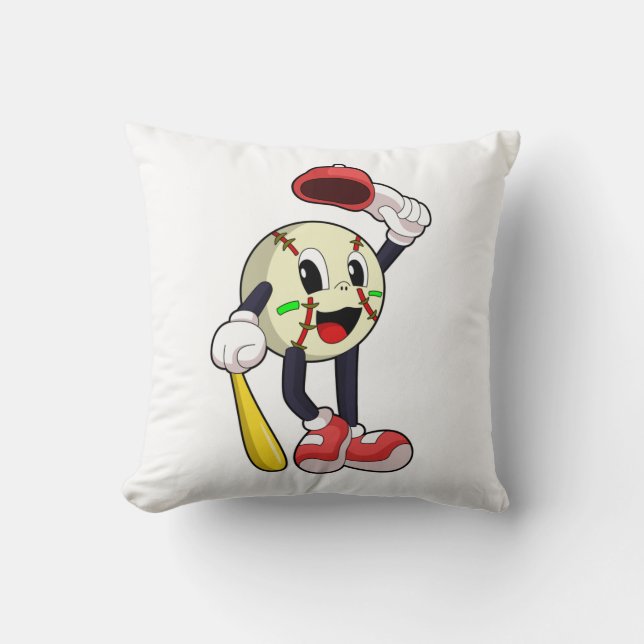 Baseball with Baseball bat Cushion (Front)