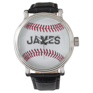 Baseball with Custom Name Watch