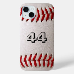 Baseball with Customisable Number iPhone 15 Mini Case