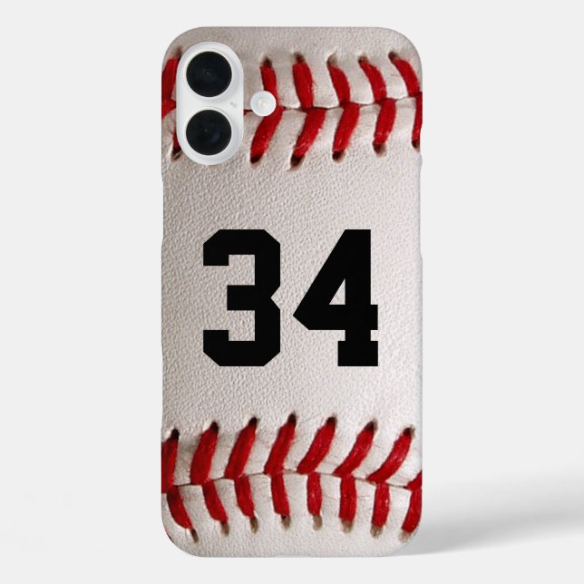 Baseball with Customisable Number Case-Mate iPhone Case (Back)