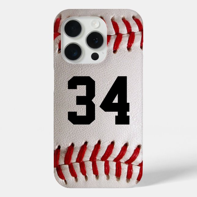 Baseball with Customisable Number Case-Mate iPhone Case (Back)