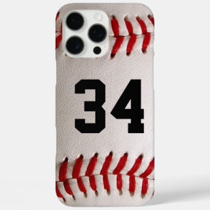 Baseball with Customisable Number iPhone 16 Pro Max Case