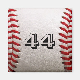 Baseball with Customisable Number Magnet