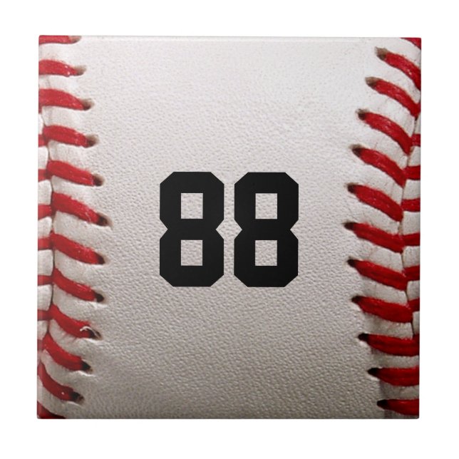 Baseball with Customisable Number Tile (Front)