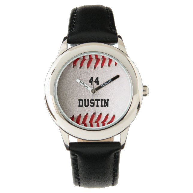 Baseball with Customisable Number Watch (Front)