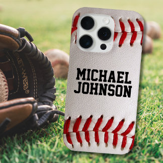 Baseball with Customisable Text iPhone 16 Pro Max Case