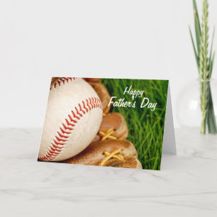 Baseball with Glove Happy Father's Day Card