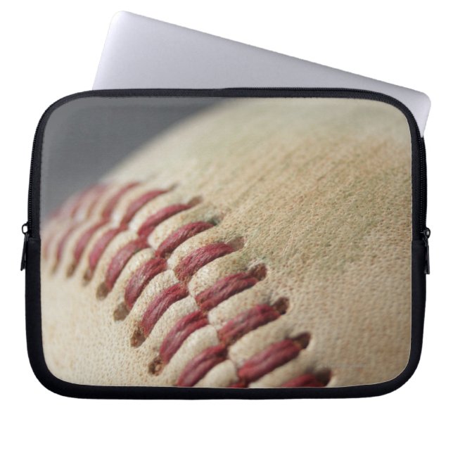 Baseball with impact mark. laptop sleeve (Front)
