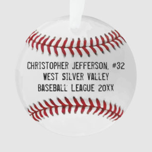 Baseball with Photo on Back Personalized Sports Ornament