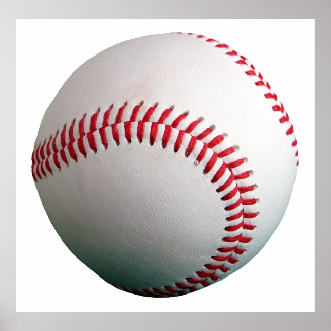 Baseball with Red Stitching Poster (Front)